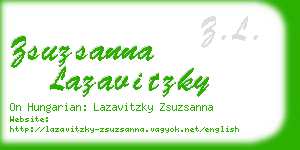 zsuzsanna lazavitzky business card